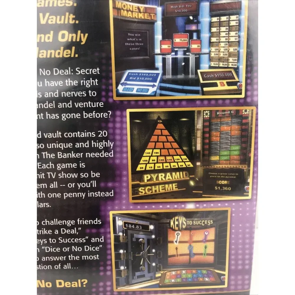 Deal or No‎ Deal PC Games Secret Vault Games PC Windows XP/Vista Howie Mandel